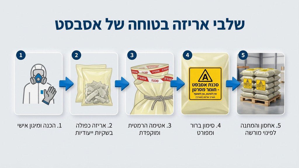 נוצר על ידי מודל בינה מלאכותית Gemini Pro אריזה כפולה ובטוחה על ידי קבלן אסבסט מורשה