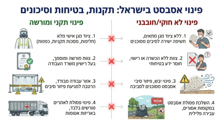 צוות מוסמך מבצע עבודות פירוק עם ציוד מגן מלא