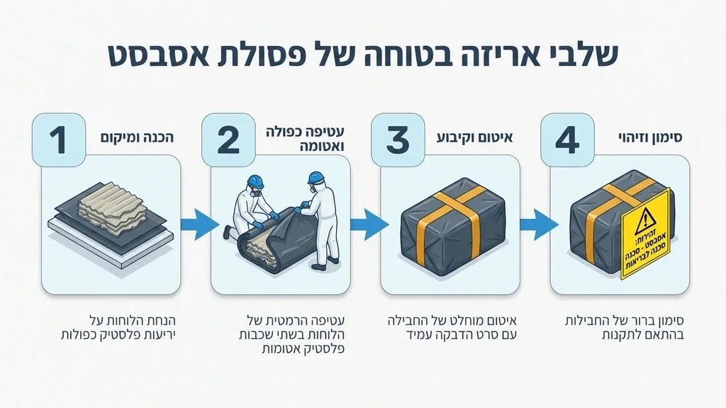 נוצר על ידי מודל בינה מלאכותית Gemini Pro אריזה בטוחה של לוחות בחומר פלסטי אטום למניעת פיזור סיבים