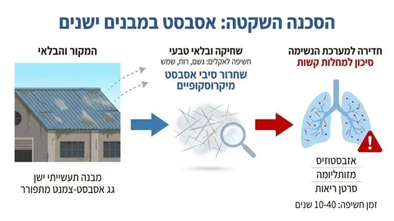 מבנה תעשייה ישן בירושלים עם גג אסבסט