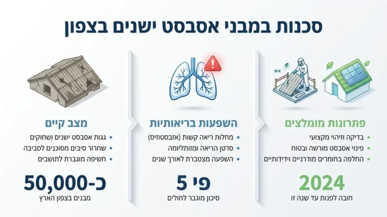 גג אסבסט ישן ומתפורר בכרמיאל