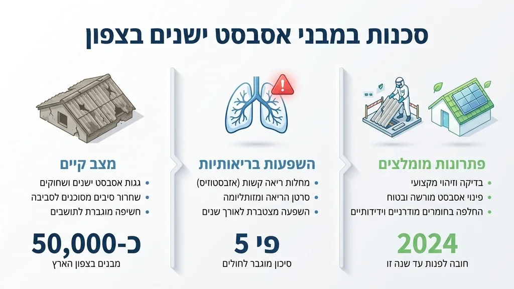 נוצר על ידי מודל בינה מלאכותית Gemini Pro גג אסבסט ישן ומתפורר בכרמיאל