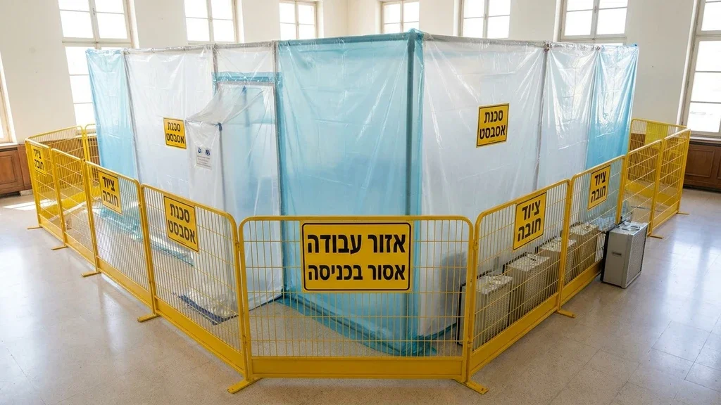 נוצר על ידי מודל בינה מלאכותית Gemini Pro אזור עבודה מגודר ומאובטח עם שילוט אזהרה