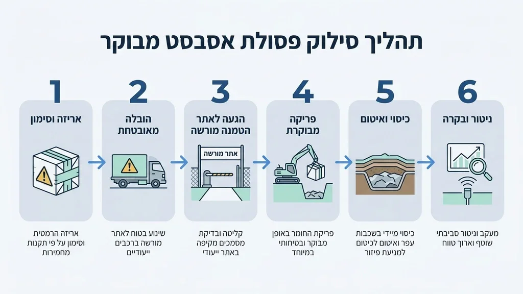 נוצר על ידי מודל בינה מלאכותית Gemini Pro צוות היחידה לפינוי אסבסט באריזת חומר מסוכן בשטח