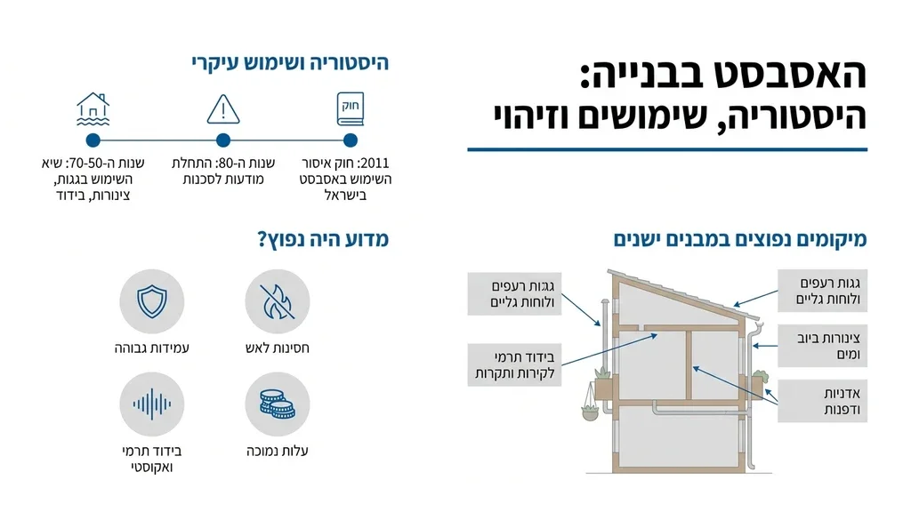 נוצר על ידי מודל בינה מלאכותית Gemini Pro גג אסבסט ישן ומתפורר במבנה תעשייתי ברמת השרון