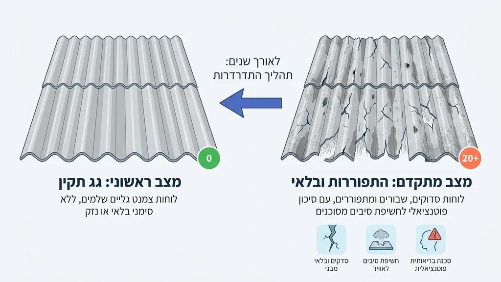 נוצר על ידי מודל בינה מלאכותית Gemini Pro מבנה חקלאי ישן בזכרון יעקב עם גג אסבסט