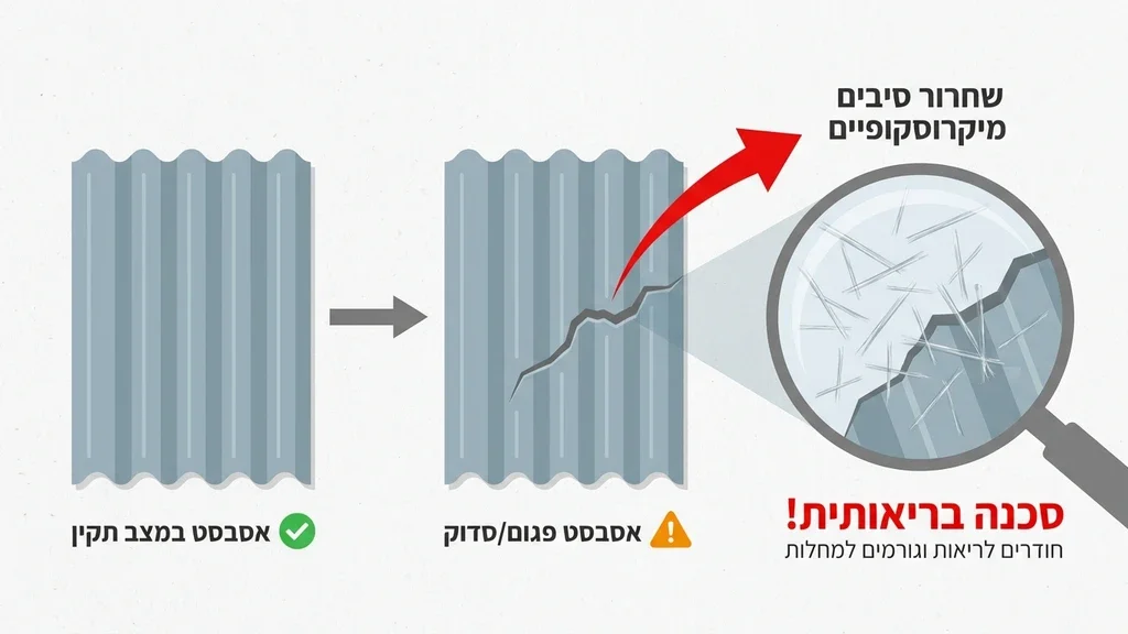 נוצר על ידי מודל בינה מלאכותית Gemini Pro לוחות אסבסט שבורים במבנה חקלאי ישן בעמק יזרעאל