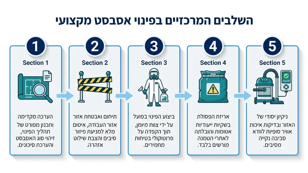 נוצר על ידי מודל בינה מלאכותית Gemini Pro צוות מקצועי של היחידה לפינוי אסבסט מבצע פירוק גג